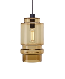 Axle pendel szklany klosz medium, new brown